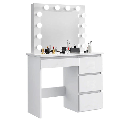 Barcelona fésülködő asztal, fehér-0